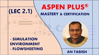 Aspen Plus V140  Simulation Environment  Flowsheeting  Lec 21 [upl. by Nnagem197]