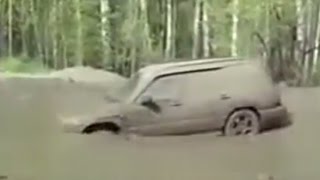 Subaru Forester Ssangyong Kyron Nissan Patrol 4x4 Off road Fails [upl. by Werner]