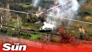 Ukrainian paratroopers take out Russian tanks on Donetsk battlefield [upl. by Geithner541]