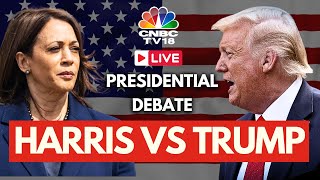 US Presidential Debate 2024 LIVE Donald Trump vs Kamala Harris Presidential Debate  USA News N18G [upl. by Letram]