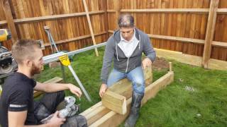 How To Build A Wooden Sleeper Raised Bed  Part 3 [upl. by Quiteri]