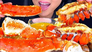 ASMR GIANT KING CRAB SEAFOOD BOIL COMPILATION NO TALKING MUKBANG EATING SOUNDS ASMR Phan [upl. by Esinad]