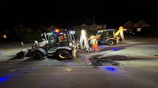 Resurfacing WorksB4063 Cheltenham Road EastNew SurfaceNight 5Part 1 [upl. by Allison360]