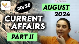 Set 30  Important MCQs PART II AUGUST 2024 CURRENT AFFAIRS by Yashodhra ma’am [upl. by Gnel]