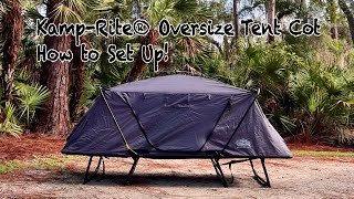 KampRite® Oversize Tent Cot How to Set Up [upl. by Ahsen]