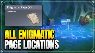 All 12 Enigmatic Pages Locations  World Quests amp Puzzles 【Genshin Impact】 [upl. by Tomchay]