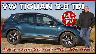 2021 VW TIGUAN TDI 4Motion 150 PS 100 km Verbrauch Test Fahren Reichweite Preis Deutsch Review [upl. by Waugh766]