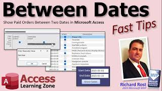 Show Paid Orders Between Two Dates in Microsoft Access [upl. by Kailey]