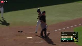 Baylor Baseball Highlights vs Cal Poly Game 2 [upl. by Ahseim]