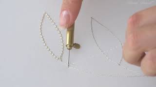 Luneville Embroidery Tutorial Beginner Module 1 Lesson 3 [upl. by Naujik]