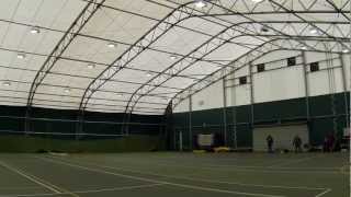 Dynamic Foamy EF2000 Hele School Indoor Tennis Dome [upl. by Dewar779]