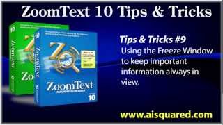 ZoomText 10 Tips and Tricks  Using the Freeze Window [upl. by Oicnerual847]