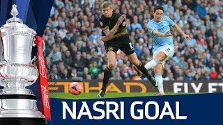 SAMIR NASRI GOAL Manchester City vs Wigan Athletic 12 FA Cup Sixth Round HD [upl. by Nutsud814]