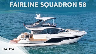 Fairline Yachts  Squadron 58  boat tour esterni e cabine [upl. by Rennat]