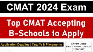 CMAT 2024 Exam Top CMAT Accepting BSchools You Can Still Apply  Placements amp Cutoffs [upl. by Devaney409]