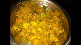 Manja Pusanika Poriyal  Yellow Pumpkin Curry in Tamil  Bangalore style kumbalakai Palya in Tamil [upl. by Tnemelc878]