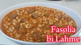 Lebanese Fasolia bi Lahme White bean and meat stew [upl. by Mareld]