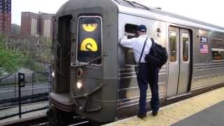 MTA NYC Subway R68 OOS Schoolcar with changing rollsign leaving Coney Island [upl. by Notaes799]