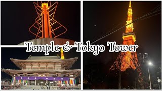 Temple amp Tokyo TowerNew Year Eve in Tokyo Japan [upl. by Winni]