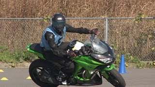 2017 12 3 MSGC Moto Gymkhana Sai 選手 Ninja 1000 before lunch [upl. by Noscire]