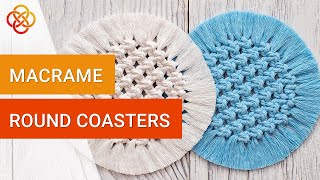 DIY Round Macrame Coasters  Macrame DIY  Macrame For Beginners [upl. by Oal15]