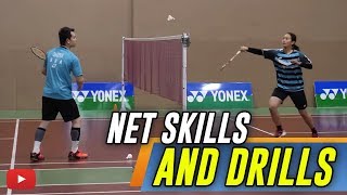 Badminton Net Skills and Drills for Backhand and Forehand  Coach Kowi Chandra Subtitle Indonesia [upl. by Ming]