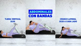 ABDOMINALES con BANDAS de resistencia en casa 🍫 Rutina para MARCAR ABDOMEN [upl. by Curley]