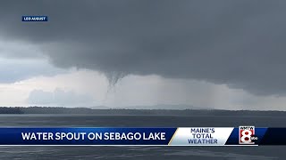 Waterspout sighting on Sebago Lake [upl. by Oalsinatse]