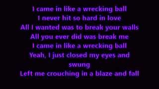 Miley Cyrus  Wrecking Ball Lyrics [upl. by Jelks]