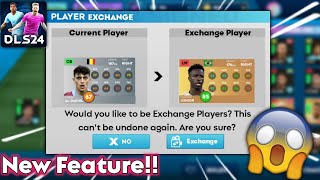 New Feature How to Exchange Players in Dream League Soccer 2024  Reroll Feature in DLS 24 Mobile [upl. by Lrub896]