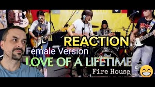 Franz rythm LOVE OF A LIFETIMEFire House FEMALE VERSION FRANZRhythm Family Band COVER reaction [upl. by Sari]