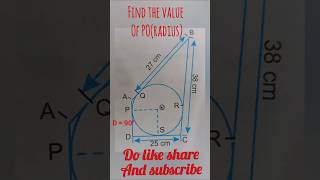 Find the value of PO radius in the given figure circumscribed circle class 10 [upl. by Maze]