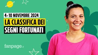 Oroscopo la classifica dei segni più fortunati della settimana dal 4 al 10 novembre 2024 [upl. by Annam]