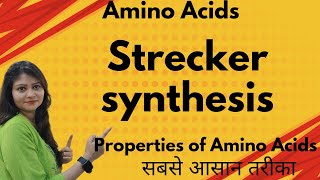 Strecker Synthesis  Preparation Of Amino Acids  Class 12  Amino Acids  Biomolecules 😱😱🔥🔥 [upl. by Maude]