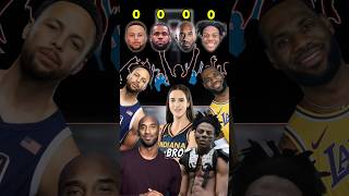 Kobe Bryant🐐 vs LeBron James😎 vs Stephen Curry🔥 vs IShowSpeed😂 Caitlin Clark asks🏀 [upl. by Eicarg]