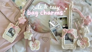 how to crochet cute bag charms  butterfly photocard holder amp star beginnerfriendly tutorial [upl. by Egoreg]