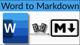 How to Convert a Word Document to Markdown for Free using Pandoc [upl. by Festatus]