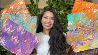 How to do water marbling  its super fun and easy [upl. by Kcirreg]