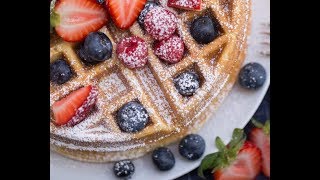 Easiest Belgian Waffle Recipe [upl. by Nostets]