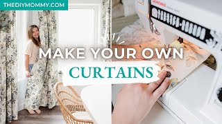 How to MAKE CURTAINS at HOME that look INCREDIBLE perfect pleat hack  The DIY Mommy [upl. by Alihs57]