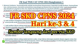 FR TWK SKD CPNS 2024 Bocoran dari Peserta Ujian CAT 2024 [upl. by Leitao]