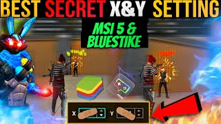 Best X And Y Sensitivity Setting For Free Fire PC  No Recoil XampY Settings For Bluestacks 5  MSI 5 [upl. by Nebe]