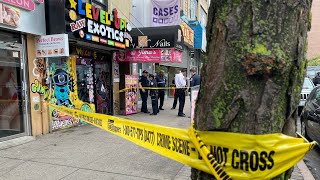 Worker STABBED w SERIOUS INJURIES at illegal SMOKE SHOP in Harlem  NYC [upl. by Anaeel]