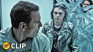 Quicksilver amp Magneto Prison Break  quotWhiplashquot Scene  XMen Days of Future Past 2014 Movie Clip [upl. by Enneillij860]