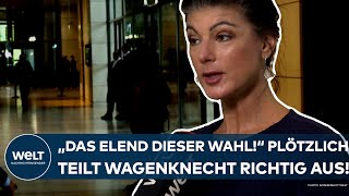 SAHRA WAGENKNECHT quotDas Elend dieser Wahl ist quot Plötzlich wird die BSWChefin sehr deutlich [upl. by Delaney]