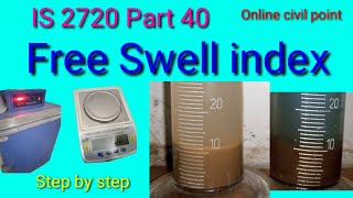 Free swell index  is 2720 part 40  Soil test  FSI [upl. by Orin]