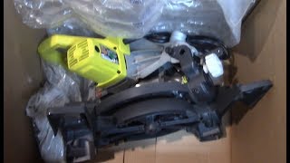 RYOBI TS1345L 10 inch Compound Miter Saw RECONDITIONED UnBoxing and Demonstration [upl. by Artemla]