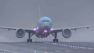 Korean Air 777 Take off from 19L at SFO [upl. by Sehguh]