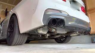 BMW M550i Exhaust Rev Part2 BMW M550i Exhaust Sound Rev resonator and muffler delete [upl. by Anim113]