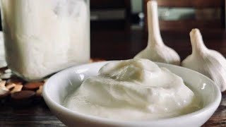 GARLIC SAUCE for Shawarma  Grilled foods  Toum  Easy Blender recipe [upl. by Ednalrim560]